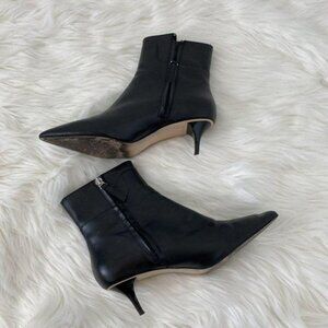 Zara Black Kitten Heel Booties